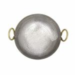 Kitchen Shopee Iron Deep Kadai/Frying Pan Kadhai Cooking 11 Inch Matthar 3.75 Liter