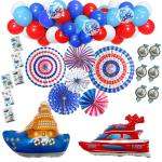 Party Propz Multicolor Rubber Nautical Theme Birthday Decoration Set (Set Of 72)