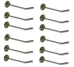 Q1 Beads 12 Pcs 8 Inch SS Wall Mount Display Hook Heavy Duty for Mobile Shop/Showroom/Boutique Hardware Fittings(8 Inches12 Pcs) Stainless Steel Steel