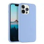LIRAMARK Liquid Silicone Soft Back Cover Case for Apple iPhone 13 Pro Max (6.7 Inch) (Sky Blue)