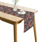 Fabrigaanza Black Jute Heat Resistant Dining Table Runner For 4 Seater