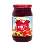 9 AM Mixed Fruit Jam 450gm | with No Artificial Chemicals/Preservatives |mixed real fruit | Natural & Delicious Breakfast Spread and Dessert Topping