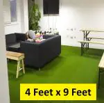 GULISTAAN High Density Artificial Grass Carpet ( 4 Feet x 9 Feet ) , Natural Green, 1 Pc