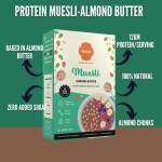 9GRAMS Protein Muesli baked in Almond Butter, 400g, Zero added Sugar 12g protein/serving