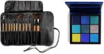 Buy Tya Bag Of 12 Professional Makeup Brushes With Obsession Sapphire Eyeshadow Palette (Set Of 2)