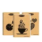 SUNDARAM A4 Spiral Bound Plain Sketch Book, Pack of 3 (100 Pages) 29.5 x 21 cm