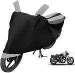 Auto Hub Bike Cover for Royal Enfield Shotgun 650 , Dustproof UV Protection water resistant Custom Fit Cover-(Black-Silver )