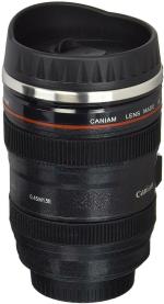 FIVANIO Camera Lens Shape Cup Coffee Tea Stainless Steel Coffee Mug (300 ml)