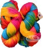 Simi Enterprise Rainbow Wool Ganga Hank Hand Knitting Wool, Art Craft Soft Fingering Crochet Hook Yarn, Needle Knitting Yarn Thread Dye Sm-Gee, 500 G