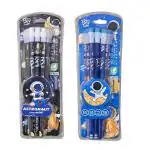 AMB Space Stationery Set of 12 HB Pencils, Sharpener, Eraser & Pencil Cap | Birthday Return Gift |School Supply Set(pack of 2)