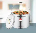 Mintage Stainless Steel Hot Pot with Upper Handle/Casserole/Hot Pot (15 Liter, Silver)