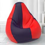 Biggie Bean Bag with Beans Filled - Size : XL - Bean Bag with Beans - Designed by : ScottyTravis London - Color: Indigo Red - Best Bean Bag for Living Room - Pre-filled with Beans - Ready to use