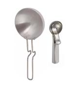 First Front Aluminium Tadka Pan With Stainless Steel Neelu Ice Cream Scoop and (Multicolour, Pack of 2)