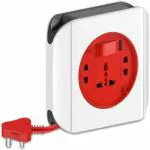 Goldmedal 240V Dazzle 3 Pin 4 Mtr Cable Extension Cords (White And Red)