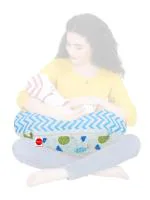 Vparents Blue Cotton Baby Feeding Pillow