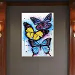 Surmul Multicolor Sunboard Medium Butterfly Home Wall Décor Magnet For Living And Study Room Fridge