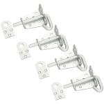 Rawk 10 MM Locking Bolt,Door Latch,Door Bolt for Locking Door & Windows Bathrooms,Kitchens,Houses and Offices with mounting screws (Silver 10 MM Pack of 4)
