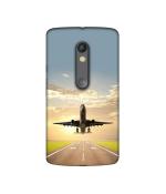 Casotec Airplane Design Printed Silicon Soft TPU Back Case Cover for Motorola Moto X Play