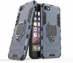 Accessories Kart Iphone Se 2020 Blue Polycarbonate Back Cover Case With Magnetic Ring Holder