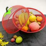 SARTHU Apple-Shaped Net Fruits & Vegetables Basket - Stylish Kitchen Fruit Basket with Net Cover & Stand for Fresh Produce Storage (1 PCS)