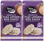 WiseCrack|Organic Rice Cakes -Flax Lovers|Gluten Free, No transfat, No Oil, No Cholestrol|105g each|Pack of 2