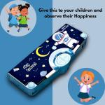 PlayVista COMPASS Pencil Box for Kids, Space Pencil Box for Boys, Kids Pencil Box for Boys & Girls, Magnetic Pencil Box for Boys, Space Theme Return Gifts for Kids Blue Pencil Box