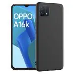 SROCK Oppo A16K Back Case Cover |Liquid Silicone| Hybrid| Smooth Texture| Rubberized Soft Cover for Oppo A16K