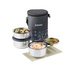 BOROSIL Carry Fresh Stainless Steel Insulated 3 pc Containers Lunch box With Vertical Bag, 280 ML & 180 ML