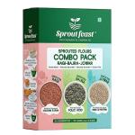 Sprout Feast Sprouted flours Combo packs - Sprouted Ragi (250G), Sprouted Jowar (250G), Sprouted Bajra (250G) I100% Homemade & Naturally Dried | Gluten Free | Suitable for All Age Groups