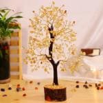 Crystal Divine Citrine Crystal Tree Handmade Home Decor Items Crystal Bonsai Tree Showpiece For Home Decor Vastu Gift Items For Home Decoration Hall Decoration Items Healing Crystals Tree Gifts