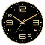 Masstone Wall Clock for Home | Wall Clock for Living Room 12 Inch | Wall Clock Silent Movement | Wall Clocks for Home Stylish Latest | Unique Wall Clock for Home Decor | Wall Clock for Gifting (Gold)