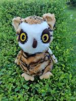 FUN ZOO Super Soft toy 25cm Height Stuffed Cute Owl 100% Safe for Kids - (Brown)