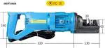 VOLTZ Electric Hydraulic Rebar Cutter RC16 for Cutting Rebar Max Dia. 16mm Portable Hydraulic Rebar Cutter Tools Hand Held Electric Rebar Cutter Machine