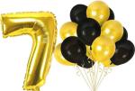 FANEX Solid Latex Birthday Decoration Number and Balloon(Pack of 21)
