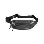Gustave Waist Bag For Running Unisex, Stylish Chest Bag For Men Women, Small Fanny Pack, Waterproof Nylon Waist Pack For Outdoor Hiking, Running, Travel, Black