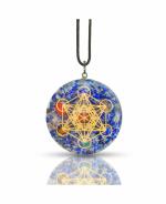 Reikved With Metatron Symbol Lapis Lazuli Stone Natural Healing Crystals And Stones Crystal Pendants Necklace (Pack Of 399)