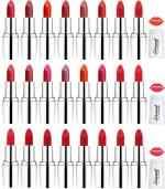 Lady Fashion Red, Orange, Pink, Orange, Maroon, Nude, Red, Brown, Purple Lipsticks (Pack Of 24)