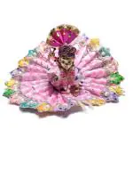 Avishi Laddu Gopal Statue with Dress Size 3 No. Decorative Showpiece - 7 cm (Brass, Multicolor)
