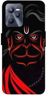 ANGELSKY Realme C35, Realme Narzo 50A Prime Red, Black Hanuman Wallpaper Printed Back Cover