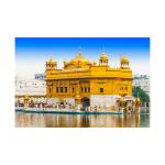 Dharvika Innovations Vinyl Golden Temple, Amritsar Sparkle Coated Self Adhesive Waterproof Painting Without Frame - 24 X 36 Inch