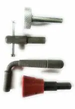 GIZMO Multi-Vehicle Tappet Setting Square Hole Key Tools for Motorbikes Sliding, L.Type, Plastic Knob, Steel Knurling Knob Models Hardened and Tempered Steel for Hero Honda - 4 Pieces.