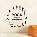 Decal O Decal Surya Namaskara -Yoga Wall Stickers