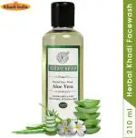 Herbal Khadi Aloevera Natural Purifying Herbal Face Wash for Dry Skin Anti Acne Moisturizing Sun Protection (Pack of 1) 210 ml