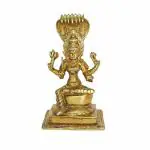 GURU JEE Brass Statue Padmavati Goddess Durga Mariamman Seated Patanjali Murti for Puja Mandir Gifts Home Decorations