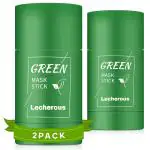 Lecherous Green Tea Purifying Clay Stick Mask Oil Control Anti-Acne Eggplant Solid Fine, Portable Cleansing Mask Mud Apply Mask, Green Tea Facial Detox Mud Mask (Green Tea) 40 G ( Pack Of 2 )