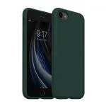 LIRAMARK Liquid Silicone Soft Back Cover Case for Apple iPhone SE 2022/2020/8/7 - (Green)
