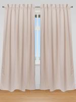 Zeba Light Pink Cotton Blend Hidden Loop Curtain - 52 X 90 Inch (Pack Of 2)