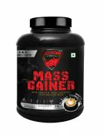 Red Horn Mass Gainer |25g High Protein, High Calories for Lean Muscle Mass |3kg, (Cappuccino)
