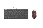 iVoomi Venom Mini Wired Keyboard + Robot Wired Mouse (Black)