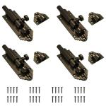 Volo Aluminium Tower Bolts with Screws, 4 inch (4)